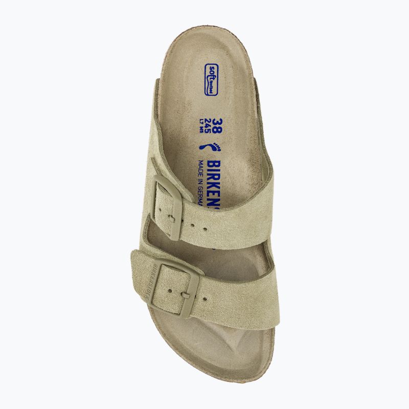 BIRKENSTOCK Arizona Suede Narrow faded khaki slides 6