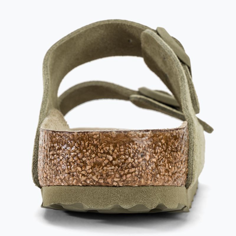 BIRKENSTOCK Arizona Suede Narrow faded khaki slides 7