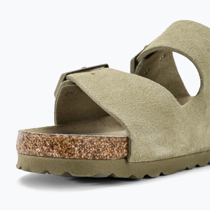 BIRKENSTOCK Arizona Suede Narrow faded khaki slides 8