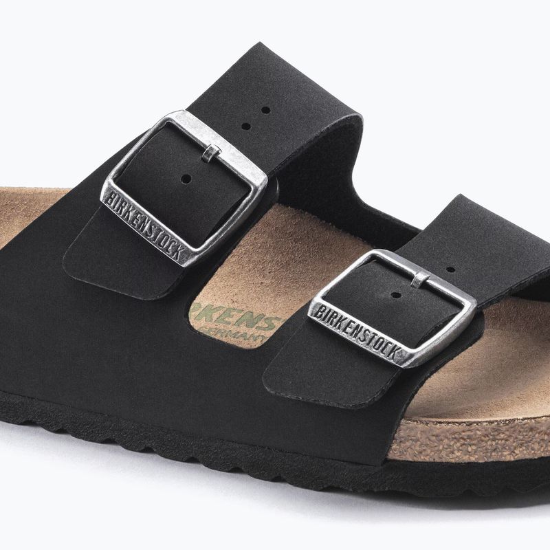 Slides BIRKENSTOCK Arizona Vegan Birkibuc Narrow black 6