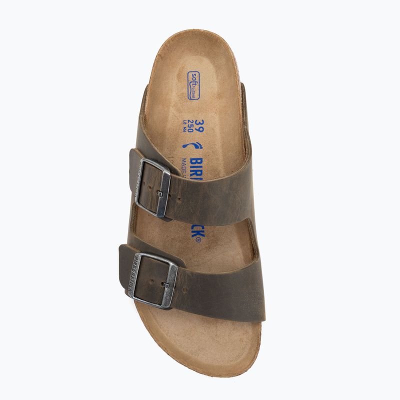 BIRKENSTOCK Arizona SFB LEOI Narrow faded khaki flip-flops 5