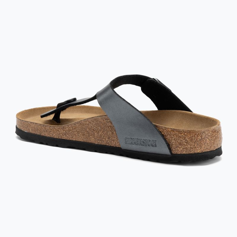 Women's flip flops BIRKENSTOCK Gizeh BF Regular metallic black 3