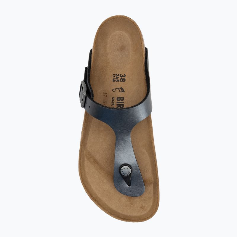 Women's flip flops BIRKENSTOCK Gizeh BF Regular metallic black 5