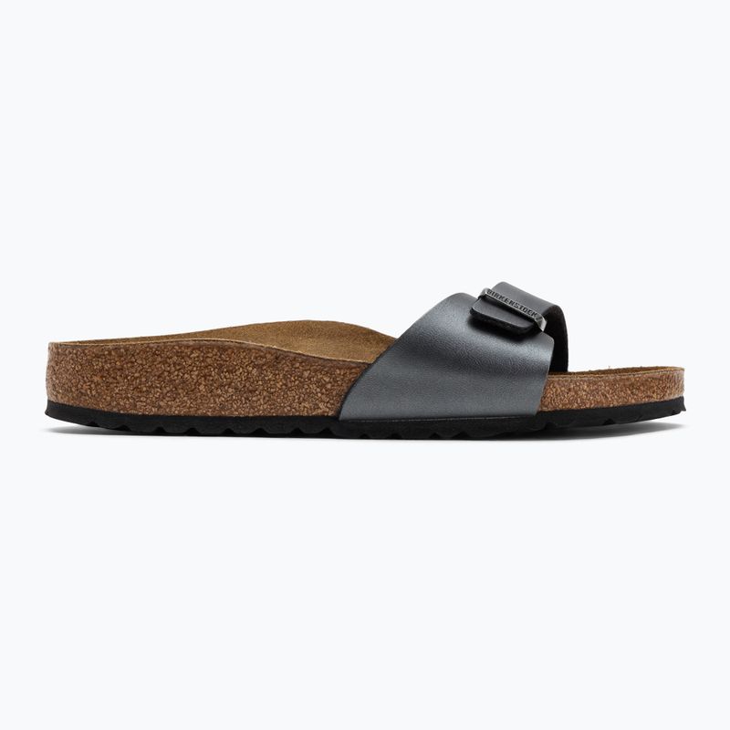 BIRKENSTOCK Madrid BF Narrow metallic black flip-flops 2