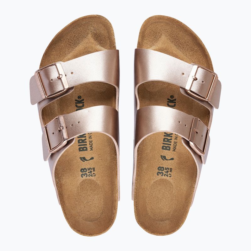 Women's slides BIRKENSTOCK Arizona Birko-Flor Regular copper 3
