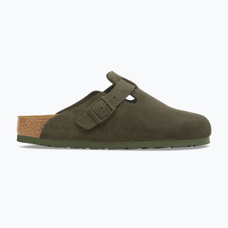 Slides BIRKENSTOCK Boston Suede Leather thyme 2