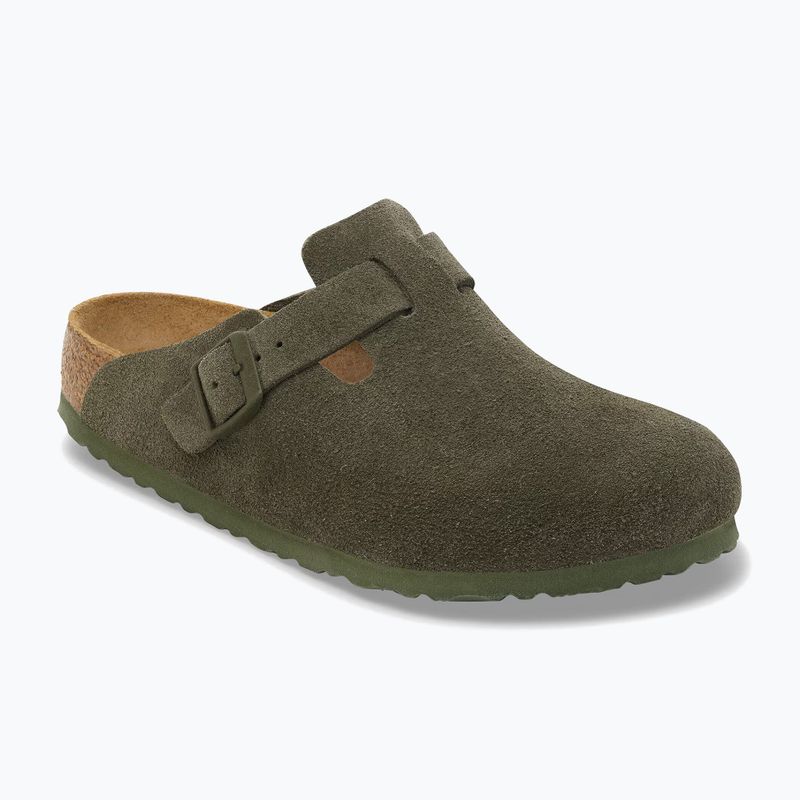 Slides BIRKENSTOCK Boston Suede Leather thyme