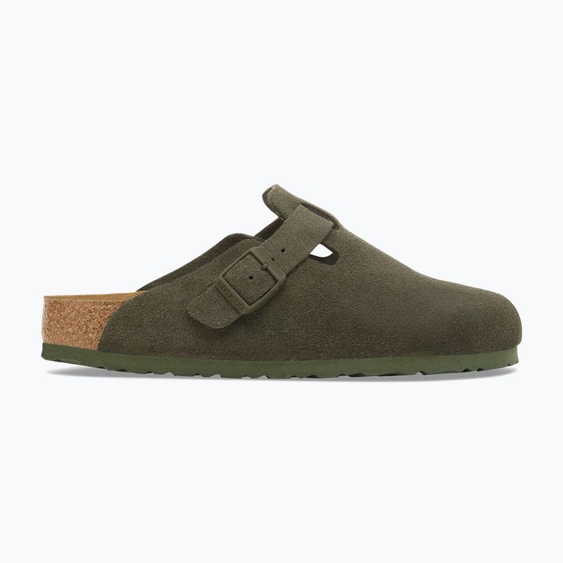 Slides BIRKENSTOCK Boston Suede Leather thyme 2