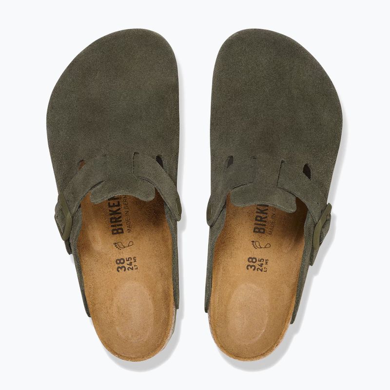 Slides BIRKENSTOCK Boston Suede Leather thyme 4