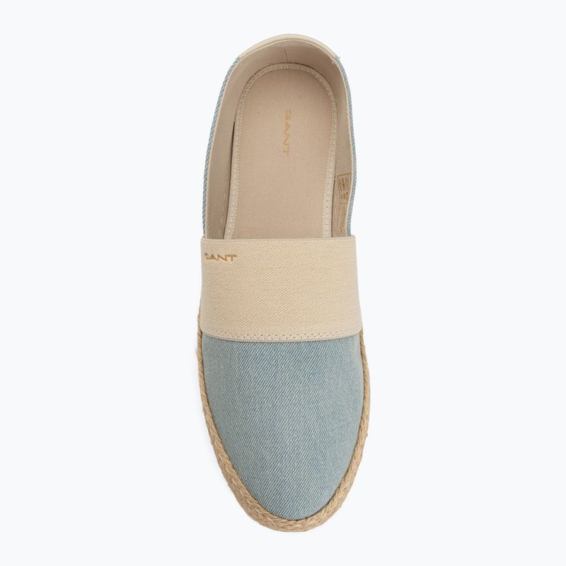 Women's espadrilles GANT Raffiaville light blue/cream 5
