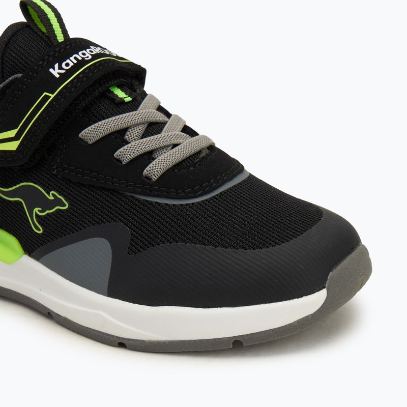 KangaROOS KD-Gym EV jet black/neon yellow children's shoes 7