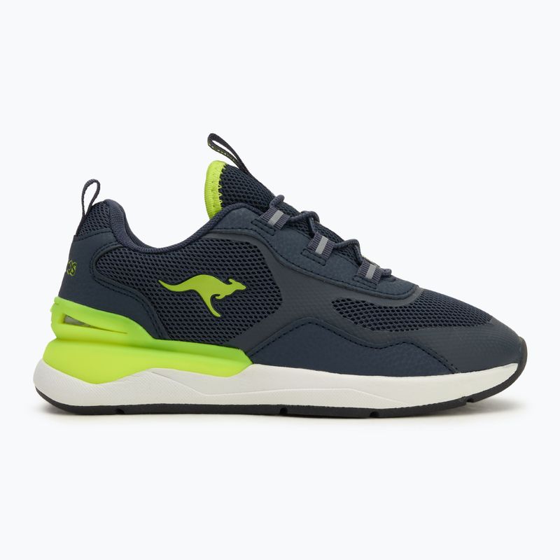 KangaROOS KD-Road dark navy/lime children's shoes 2