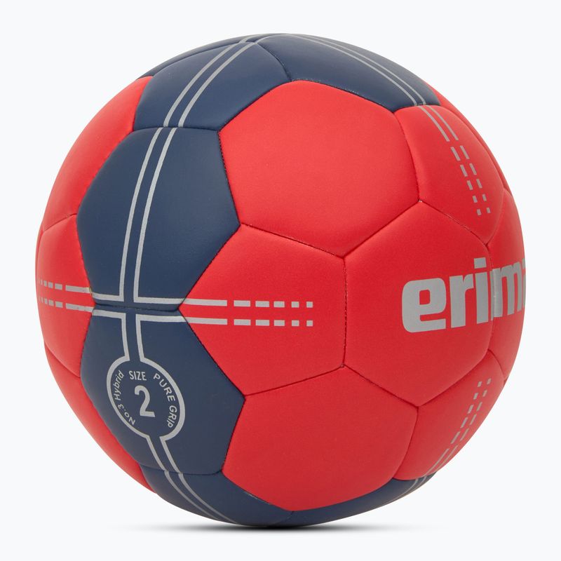 ERIMA Pure Grip Handball No. 3 Hybrid red/new navy size 2 2