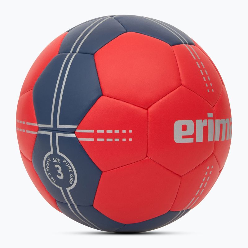 ERIMA Pure Grip Handball No. 3 Hybrid red/new navy size 3 2