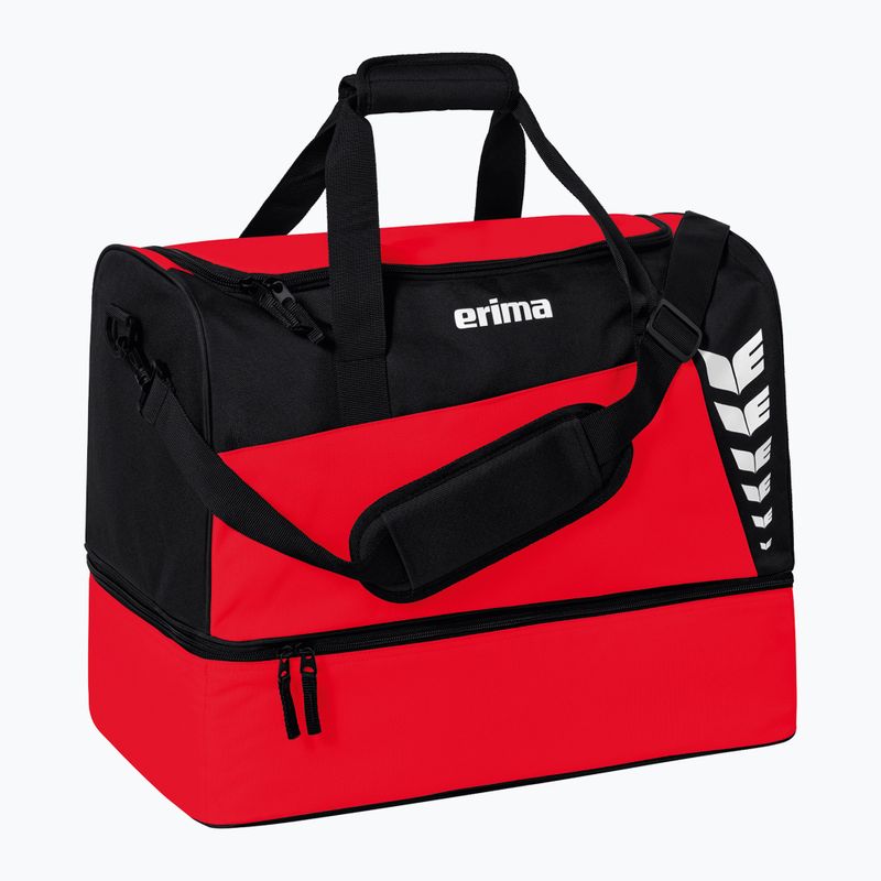 Training bag ERIMA Six Wings Sports Bag With Bottom Compartment 60 l red black