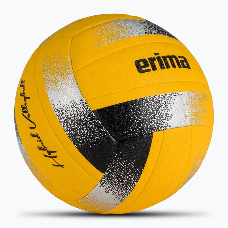 ERIMA Hybrid Volleyball yellow/black/silver 2