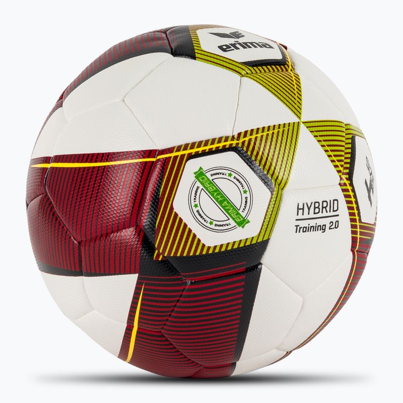 ERIMA Hybrid Training 2.0 red/lime football size 4 2