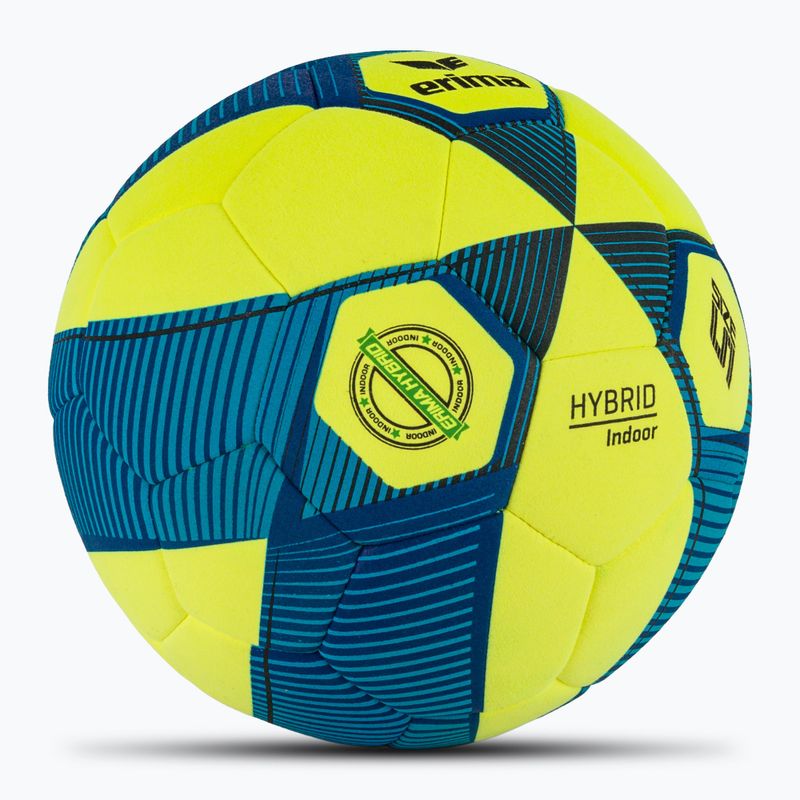 ERIMA Hybrid Indoor yellow/new royal blue size 4 football 2