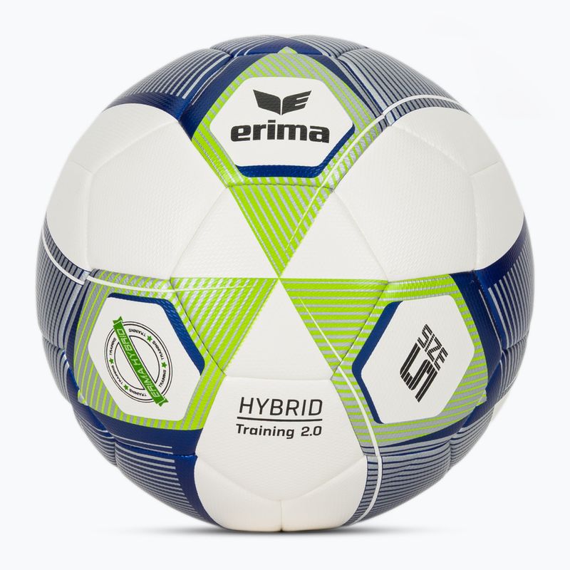 Football ERIMA Hybrid Training 2.0 size 5 metallic blue/silver/lime
