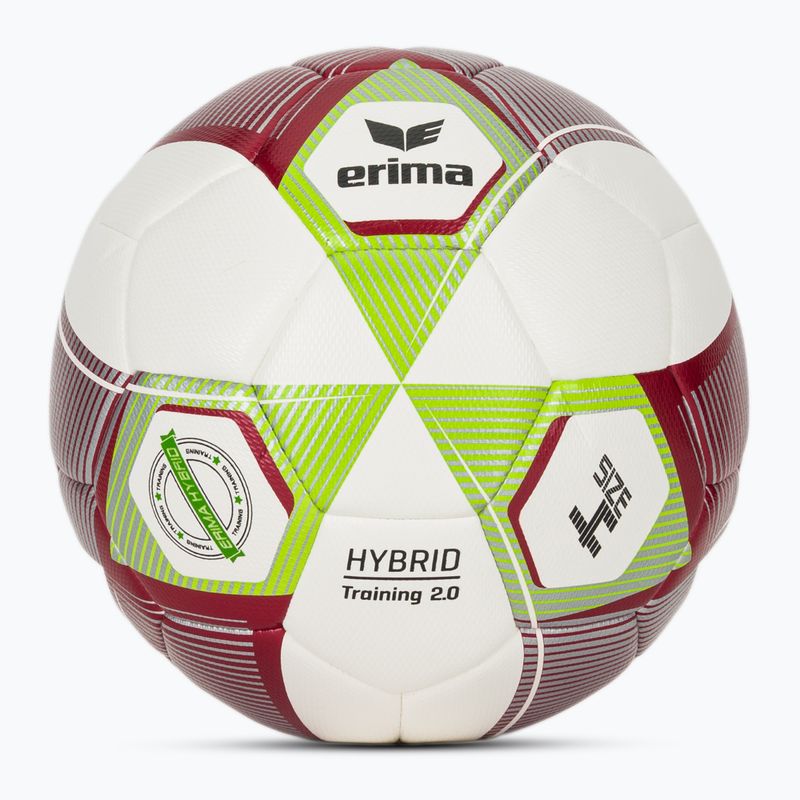 Football ERIMA Hybrid Training 2.0 size 4 metallic red/silver/lime