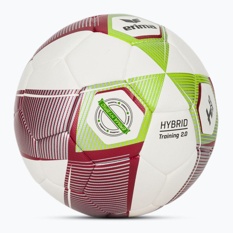 Football ERIMA Hybrid Training 2.0 size 4 metallic red/silver/lime 2