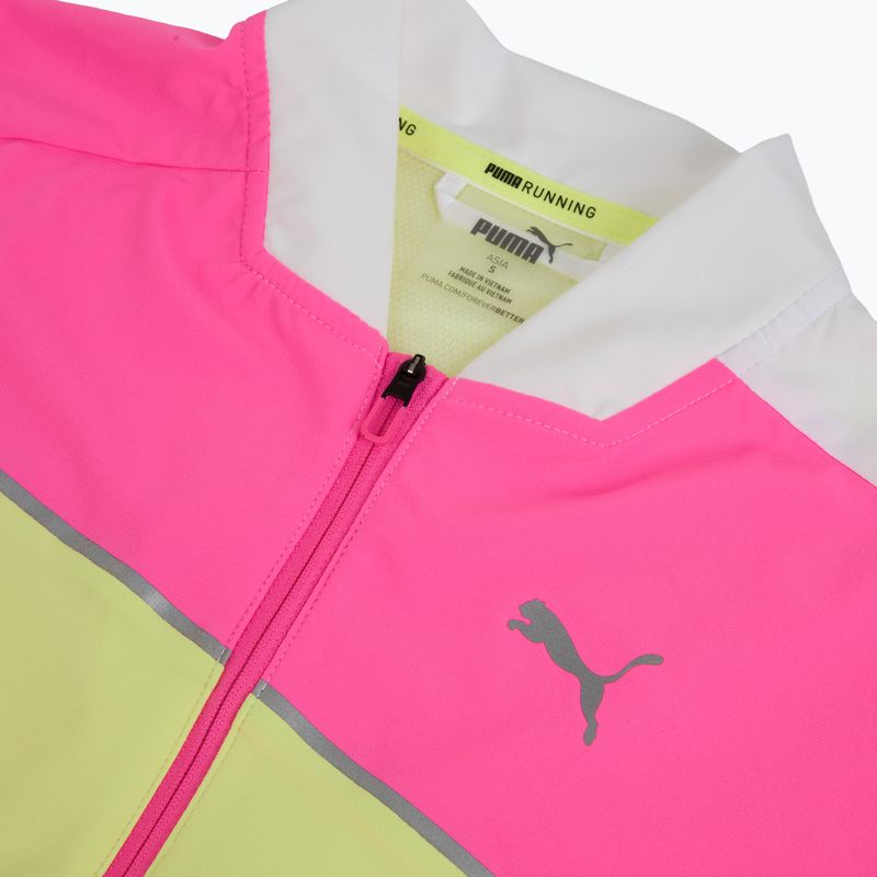 Women's running jacket Puma Run Lite Woven Ultra Jacket pink/neon/white 3