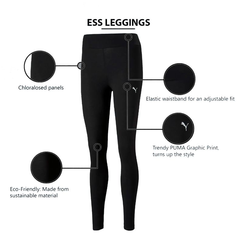 Women's leggings Puma Essentials puma black/cat 3