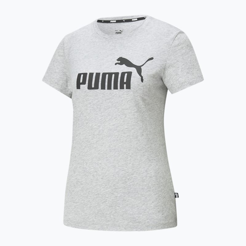 Women's PUMA ESS Logo light grey heather T-shirt 4