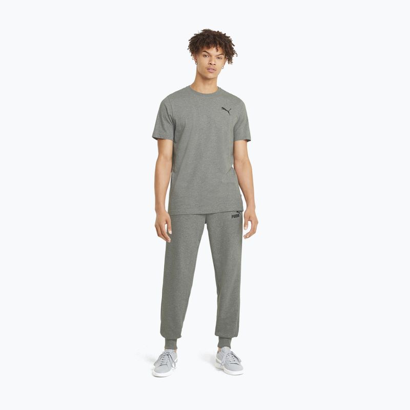 Men's PUMA Ess Small Logo Tee medium gray heather/medium gray heather/cat t-shirt 2