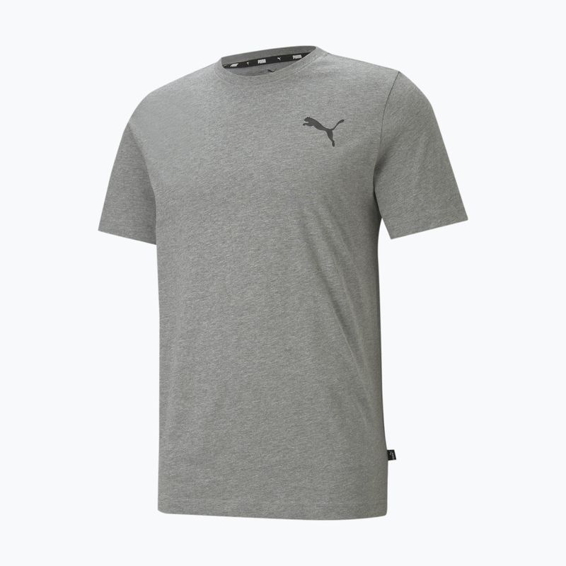 Men's PUMA Ess Small Logo Tee medium gray heather/medium gray heather/cat t-shirt 4