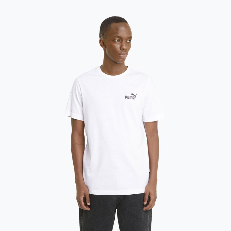 Men's PUMA Ess Small Logo Tee puma white
