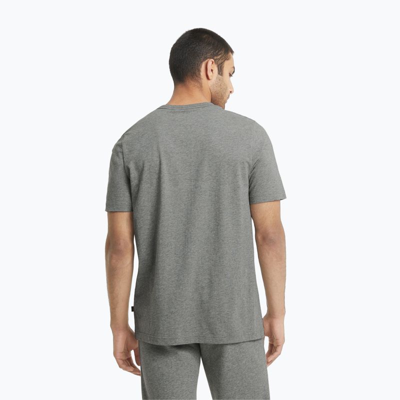 Men's PUMA Ess Logo Tee medium gray heather T-shirt 3