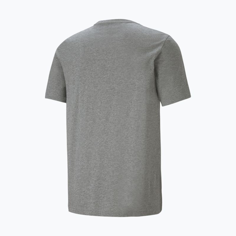 Men's PUMA Ess Logo Tee medium gray heather T-shirt 5