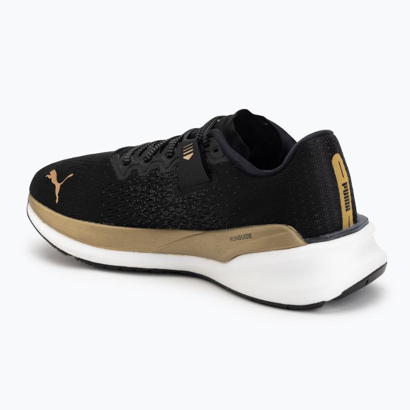 Women's running shoes Puma Eternity Nitro black/gold/white 3