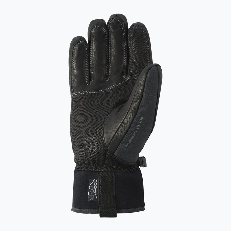 Men's ski glove ZIENER Ganzenberg As AW alpine grey/iron tec 3