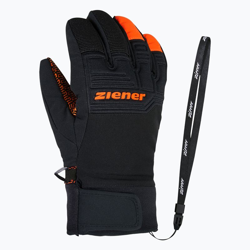 Children's ski gloves ZIENER Lanus-Z AS PR bright orange 2