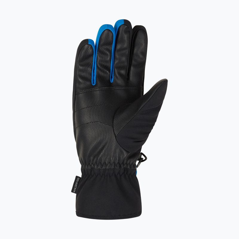 Men's Ski Gloves ZIENER Gabino black/persian blue 3