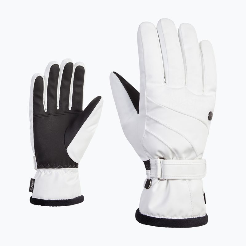 Women's Ski Gloves ZIENER Kasa white