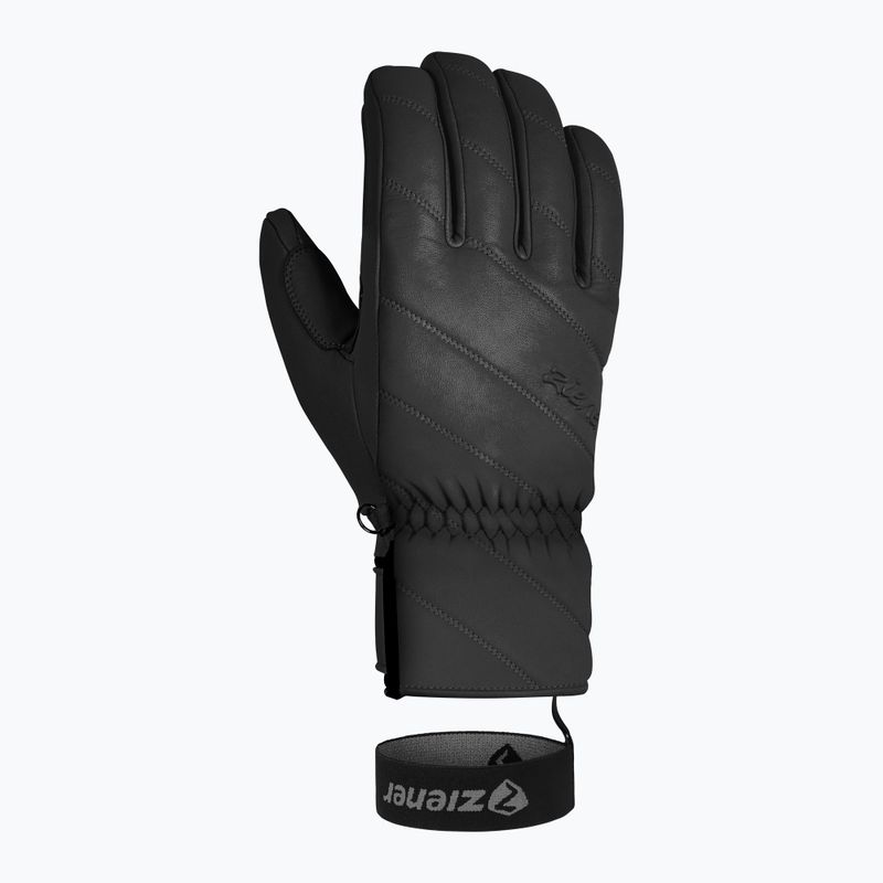Women's Ski Gloves ZIENER Kuma Aquashield black 8