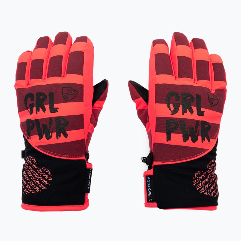 Children's ski glove ZIENER Liwa AS PR red 801997 2