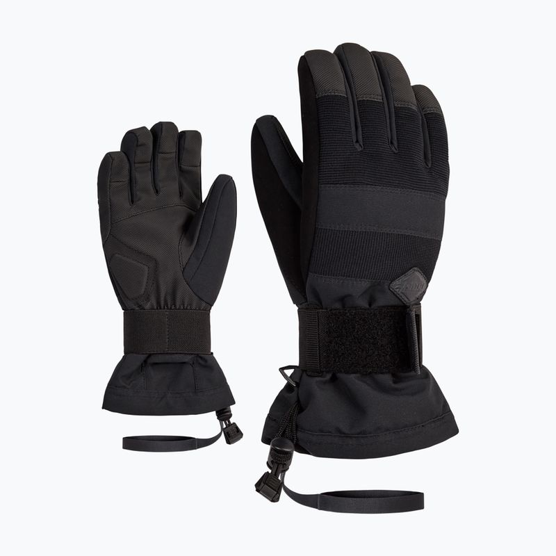 Children's snowboard gloves ZIENER Manu Aquashield black 7