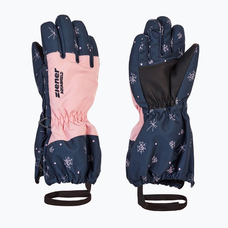 ZIENER Levio AS Minis snowcrystal print ski glove