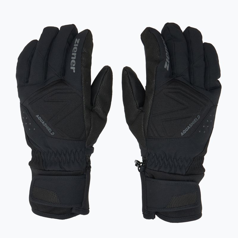 Men's ski gloves ZIENER Gatis Aquashield black 3