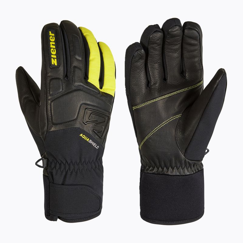 Men's ski gloves ZIENER Glyxus AS bitter/lemon