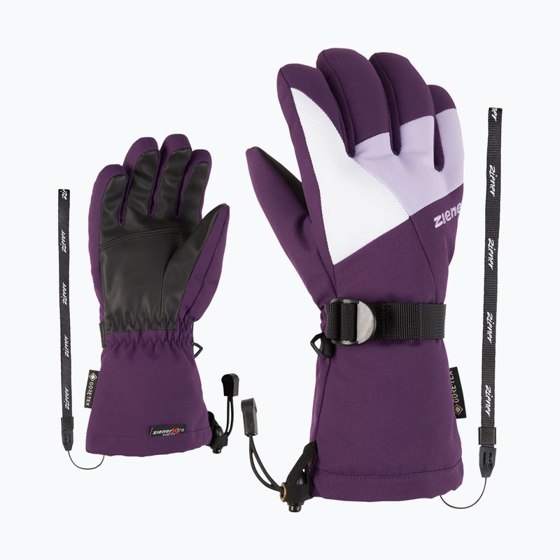 ZIENER Children's Ski Gloves Lani GTX dark violet 7