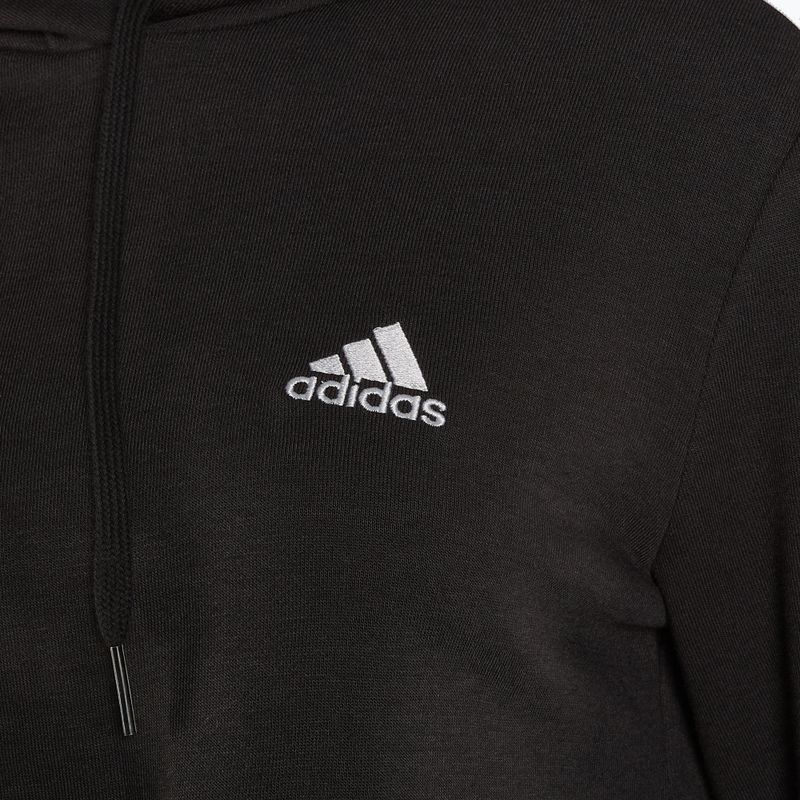 Women's adidas Essentials 3-Stripes Cropped Loose Fit sweatshirt black/white 3