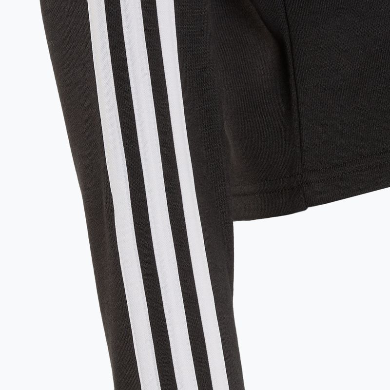 Women's adidas Essentials 3-Stripes Cropped Loose Fit sweatshirt black/white 4