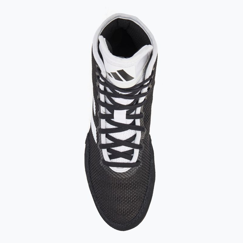 Men's adidas Tech Fall 2.0 core black/cloud white wrestling shoes 5