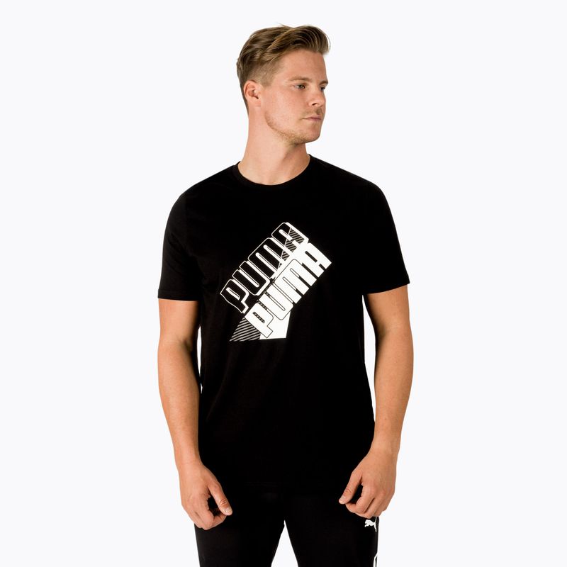 Men's training t-shirt PUMA Power Logo Tee black 849788 01