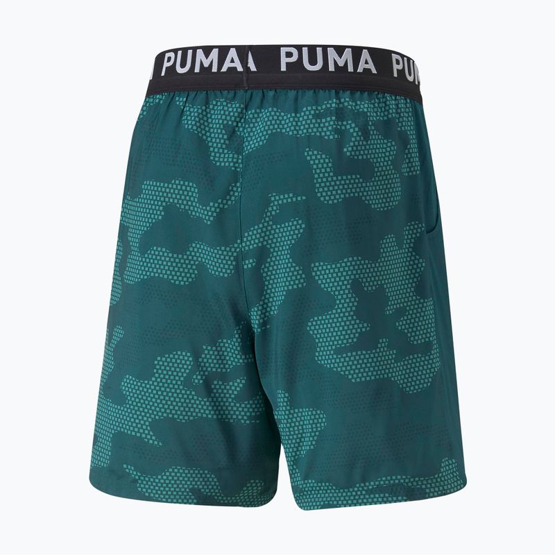 Men's training shorts PUMA Train Off Season AOP Woven 7" green 522359 24 2
